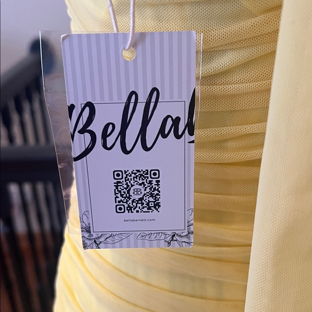 Chic Strapless Yellow Dress - Picture 11 of 12